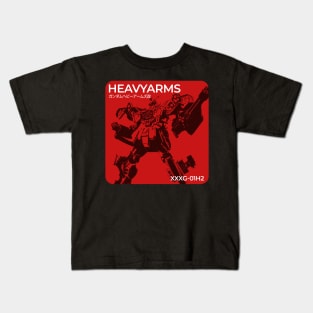 gundam heavyarms- red stencil Kids T-Shirt